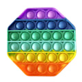 Miniatyrbillede 3 af 5: 2-pak Pop It Fidget Legetøj Regnbue Stressbold Multicolor Spil Round