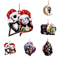 Miniatyrbild 2 av 3: The Nightmare Before Christmas Jack & Sally Hängande Julgranspynt C