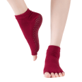 Miniatyrbilde 5 av 5: 3/5 stk Praktiske og slitesterke danse-antisklisokker 5 farger wine red 3PCS