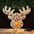 Miniatyrbild 1 av 5: Julchokladramornamenter i trä för hemmet, bordsprydnad Elk