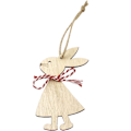 Miniatyrbild 1 av 2: Påskpresent Söta Träprydnader DIY Trä Hängande Hantverk Dekorationer D(1PC)