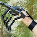 Pikkukuva 5 / 5: 3D Halloween Painetut nivelletyt sormien jatkeet koriste black right hand