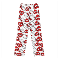 Miniatyrbild 1 av 3: Dam Jul-Cartoon Fleece Pyjamasbyxor, Flickor Cartoon Cat Print Flanell Sovbyxor (Heltryck) KT Cat White XL