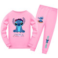 Pikkukuva 1 / 5: Tyttöjen Stitch-asu, kevät- ja syyslasten kotiasusetti pink 150cm