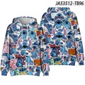 Miniatyrbild 1 av 3: Stitch 3D Hoodies Barnkläder Tröja Pullover Topp Kostymer B 160cm