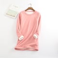 Pikkukuva 1 / 3: Naisten talvinen lämmin fleece-collegepaita, oloasu, pitkähihainen toppi pink M