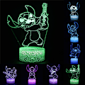 Miniatyrbillede 2 af 4: LED Sengelampe med Touch-funktion Stitch Natlampe Børnegave A