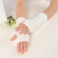 Miniatyrbilde 1 av 5: Mote Høst Halv Fingerløse Strikkede Hansker som Selger Bra white