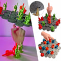 Miniatyrbild 2 av 5: Balansspel med Långfinger 18 Delars Set Balansleksak för Långfinger Ny Red Blue