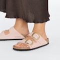 Miniatyrbillede 3 af 4: Dame Herre Store Spænder Bløde Fodseng Træsko Unisex Slip On Fritidssko Pink 38