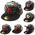Miniatyrbild 1 av 5: Småbarn Pojkar Camo Baseballkepsar Pojke Flickor Hip Hop Spiderman