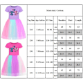 Pikkukuva 4 / 4: Tyttöjen Stitch Prinsessamekko Sateenkaarimekot Taapero Lasten Cospaly Syntymäpäivä Halloween Joulujuhlamekko Pink 140cm