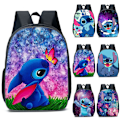 Miniatyrbilde 5 av 5: Lilo & Stitch Ryggsekk for jenter, Skolesekker Gavemote Skulderveske C