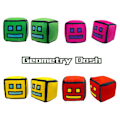 Miniatyrbillede 2 af 3: 2024 Hot Spil The Geometry Dash Plyslegetøj Sød Pude Firkanter Udstoppede Dukke Samlinger Børnegaver Red