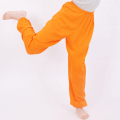 Miniatyrbild 2 av 3: Barnbyxor Harem Byxor Casual Lösa Bomulls Yoga Dans Leggings för Flickor och Pojkar Orange 110cm