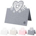 Miniatyrbillede 1 af 5: 100 stk. Bordnavn Placer Kærlighedshjerte Bryllupsfest Perlemorsfarvet Kort White 100 PCS