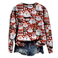 Miniatyrbild 1 av 6: Jultröjor Dam Jumper Lös Blus Damtröjor Jul Långärmad Topp C XL