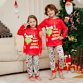 Miniatyrbild 2 av 5: 1 Set Julpyjamas för Familjen Matchande Långärmade Byxor Kids 6T