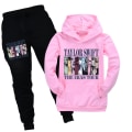 Miniatyrbild 1 av 3: Barn- och tonårsflickors hoodie, sweatshirt och joggingbyxor i sportset Pink 150cm