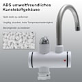 Miniatyrbild 9 av 10: Elektrisk Kran Temperaturindikator Rostfritt Stål, 360° Roterbar, Hushåll, Digital Display, 3-sekunders Uppvärmning