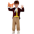 Miniatyrbild 3 av 5: Världsbokens Dag Smiffy's Kostym Fantastiska Herr Räv Mask Roald Dahl Pojkar Barn Halloween Kläder L
