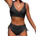 Miniatyrbild 1 av 4: Damernas Baddräkt Push Up Bikini Set Vadderad Baddräkt Badkläder Sommar Strand Black 3XL