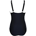 Miniatyrbillede 3 af 5: Polstret bikini badedragt til kvinder mesh ét stykke monokini badetøj svømmedragt Black L