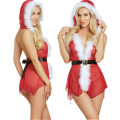 Miniatyrbild 1 av 4: Sexig Babydoll Lingerie Santadräkt Röd Underkläder Nattkläder Jul för Kvinnor 2XL
