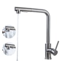 Miniatyrbillede 1 af 10: Køkkenarmatur 360° drejeligt, køkkenvask i rustfrit stål Stainless steel color