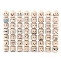 Miniatyrbillede 1 af 2: 56 Udtrykspakke Hoved Udtrykstilbehør Små Partikeldele Menneskefigur Hoveddukke Skin