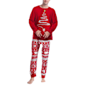 Miniatyrbild 2 av 3: Julpyjamas Familjeset - Casual Nattkläder för Julen Dad-red L