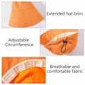 Miniatyrbild 3 av 4: Solhatt för kvinnor, UV-skydd för utomhusbruk, bredbrättad solhatt med hästsvansöppning, strandhattvisir för golf, trädgårdsarbete, pool, resor Orange
