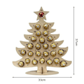 Miniatyrbild 4 av 5: Julchokladramornamenter i trä för hemmet, bordsprydnad Tree