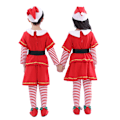 Miniatyrbild 6 av 7: Jultomte Cosplay Kostym för Barn Pojkar Flickor Juldräkt Kläder Set Girls 130cm