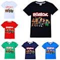 Miniatyrbild 2 av 3: Roblox Pojkar T-shirt Sommar T-shirt Topp Barn Kortärmad Red 130cm