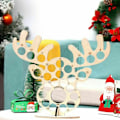 Miniatyrbild 5 av 5: Julchokladramornamenter i trä för hemmet, bordsprydnad Tree