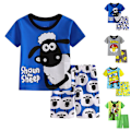 Miniatyrbild 2 av 3: Barnens pojkar flickor tecknad pyjamas kortärmad T-shirt shorts set ålder 4-7 år i sommar nattkläder #2 100cm