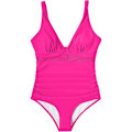 Miniatyrbillede 3 af 5: Polstret bikini badedragt til kvinder mesh ét stykke monokini badetøj svømmedragt Rose red M
