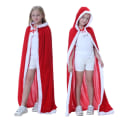 Miniatyrbillede 1 af 5: Jule Halloween Kostumer Kappe Julemand Jule Hætte Kappe Robe 100cm