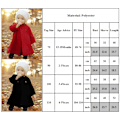 Miniatyrbillede 2 af 5: Piger Børn Fleece Trench Kappe Frakke Vinter Varm Jakke Casual Red 3-4 Years