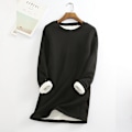 Pikkukuva 1 / 3: Naisten talvinen lämmin fleece-collegepaita, oloasu, pitkähihainen toppi black XL