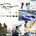 Miniatyrbild 7 av 7: 3-pack Herrar Körning Golfglasögon UV400 Lins Polariserad Solglasögon Black Frame Green Lenses