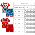 Miniatyrbild 3 av 3: Revenge Pyjamas för Små Pojkar Grafisk Kortärmad Topp & Shorts Sovkläder Set Hemkläder Pyjamas #1 95cm