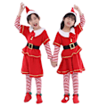 Miniatyrbild 3 av 7: Jultomte Cosplay Kostym för Barn Pojkar Flickor Juldräkt Kläder Set Girls 130cm