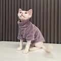 Miniatyrbillede 2 af 3: Kæledyrstøj Katte Komfortabel Sweater Udendørs Frakke Hunde Veste purple M