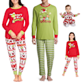 Pikkukuva 1 / 3: Jouluinen perheen yöasusettti The Grinch -yöasu Dad M