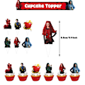 Miniatyrbilde 4 av 5: Descendants: The Rise of Red Bursdagsfest Utstyr Banner Ballonger Kake Cupcake Toppers Sett Dekorasjon
