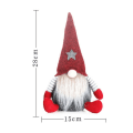 Miniatyrbild 3 av 5: Jultomtar Plyschdocka Dvärg Elf Ornament Juldekaler red