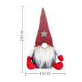 Miniatyrbilde 3 av 5: Julegnomer Plysjdukke Dverg Alve Ornamenter Juledekaler red