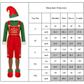 Miniatyrbild 5 av 5: Jultomte Kostym för Vuxna, Pojkar, Flickor, Grön Elf Cosplay Klänning, Hatt, Strumpor, Set, Kvinnor, Nyår, Julfest, Kläder Boys M